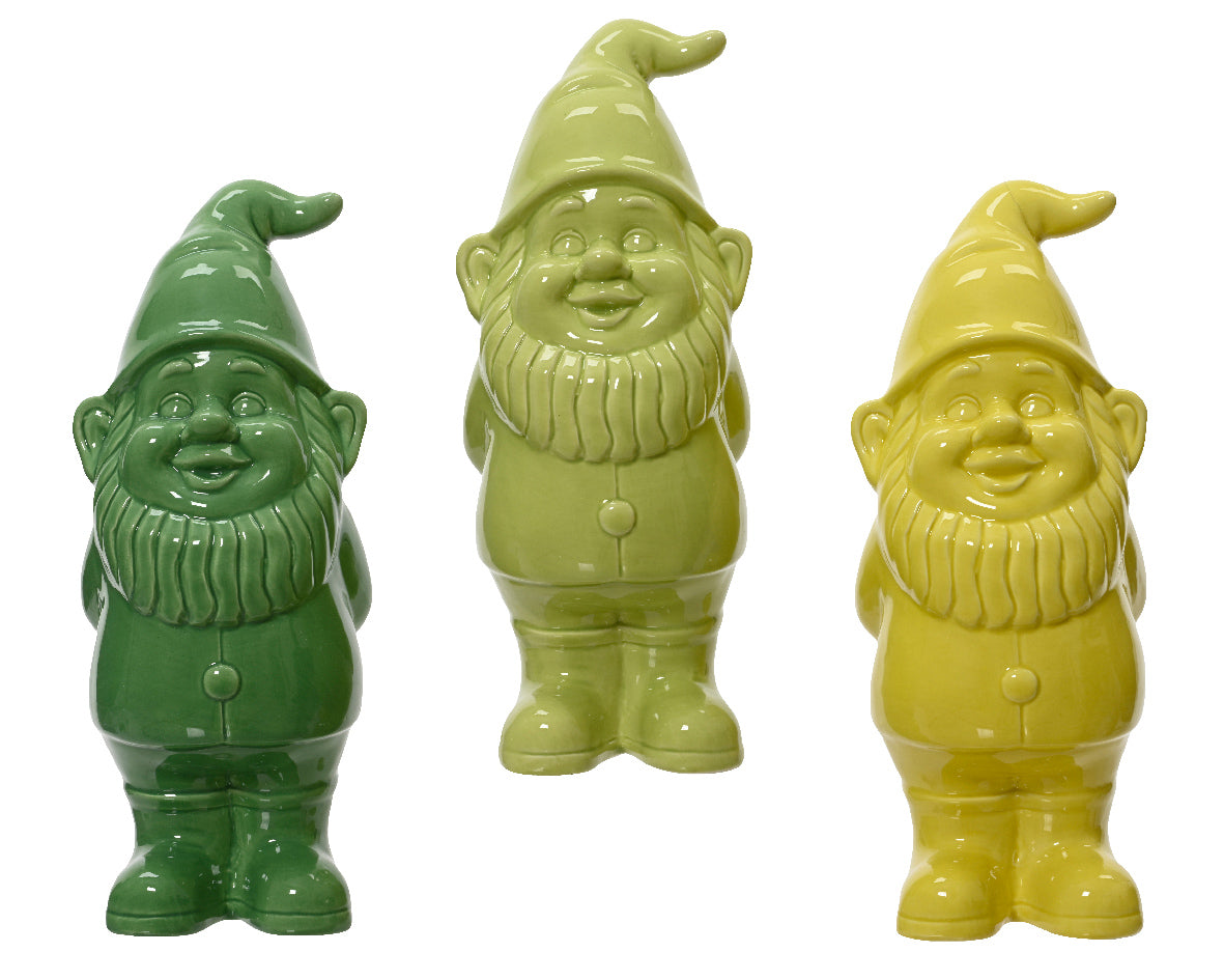 Gnomo in Ceramica 34H - Decorazione Allegra e Colorata per Esterni e Interni Gnomo in Ceramica 34H - Decorazione Allegra e Colorata per Esterni e Interni